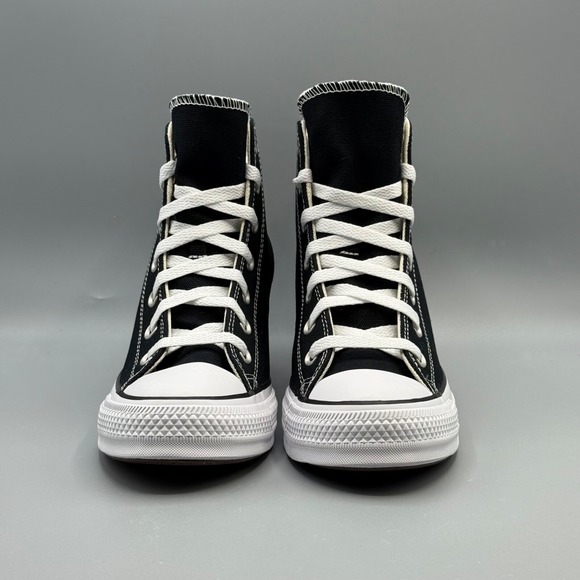 Converse Women's 10.5 Sneakers Black Hidden Wedge Hi Top A11909C - Picture 4 of 10